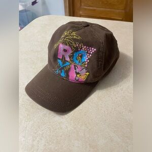 Roxy Brown Cap‎ with Colorful Logo Y2K